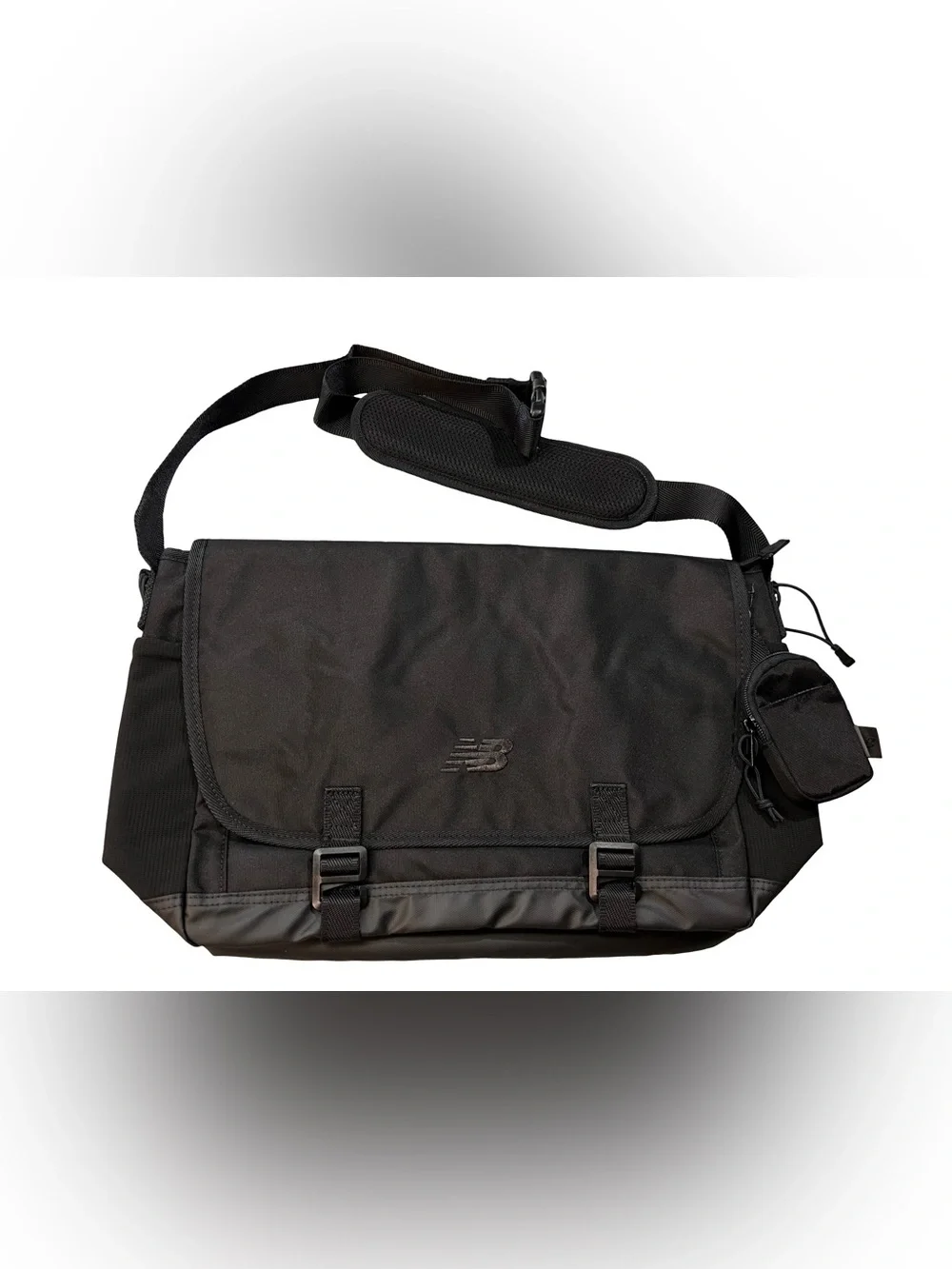 New Balance Athletic Black Messenger work Bag Crossbody Laptop Bag 20”x12”x5”